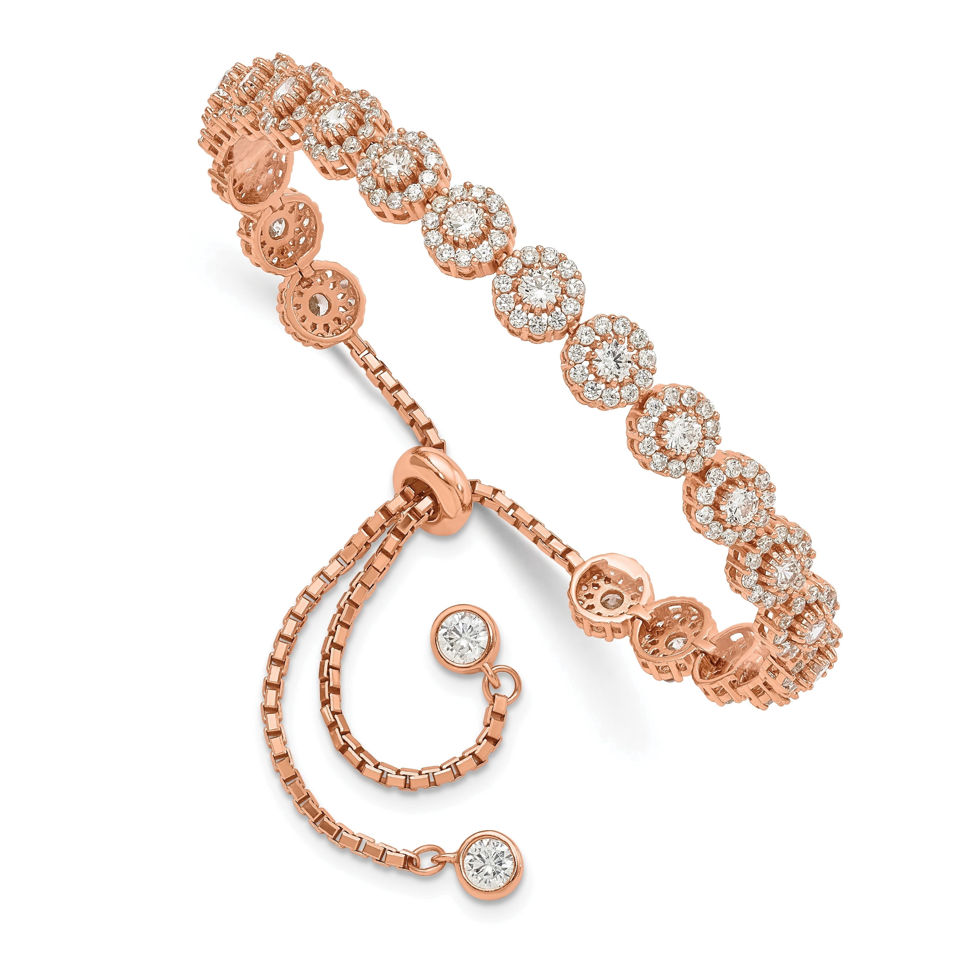 Fine Color Jewels Cubic Zirconia Adjustable Bracelet 925 Sterling — free download