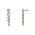 thumbnail image 1 of Bella by Thorne CZ Heart Drop Adult Earrings, Gold/Clear, 1 of 5