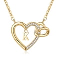 thumbnail image 1 of IEFSHINY CZ Heart Initial Necklaces for Women 14K Gold Plated Heart Necklaces for Women Letter Necklace, 1 of 6