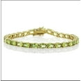 thumbnail image 1 of CZ Peridot Tennis Bracelet in Sterling Silver, Peridot gemstone gift, August Brithstone bracelet,Peridot Jewelry,Anniversary Gift, 1 of 3