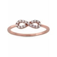 thumbnail image 1 of CZ Rose over Sterling Silver Infinity Stack Ring, 1 of 1