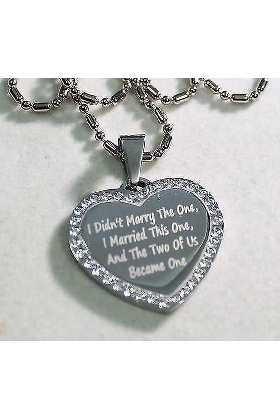 CZ STAINLESS STEEL HEART MARRY WEDDING LOVE FRIENDSHIP FAMILY MARRIAGE