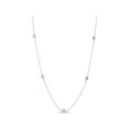 thumbnail image 1 of CZ Sterling Silver Station Necklace, 18", 1 of 1