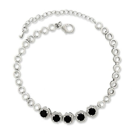 CZ Stone Ankle Bracelets For Summer, 5"+2" Inch Adjustable Size