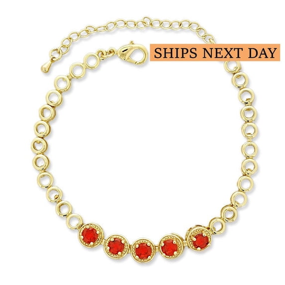 CZ Stone Ankle Bracelets For Summer, 6"+2" Inch Adjustable Size.