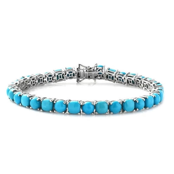 CZ Turquoise tennis bracelet, Round turquoise tennis bracelet gold Art Deco vintage turquoise bracelet dainty tennis bracelet