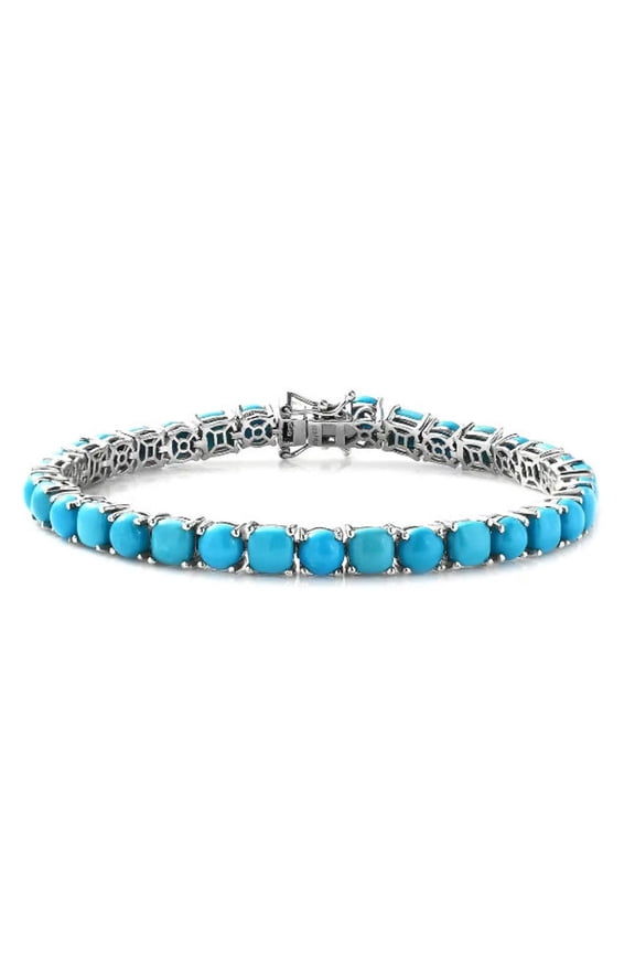 CZ Turquoise tennis bracelet, Round turquoise tennis bracelet gold Art Deco vintage turquoise bracelet dainty tennis bracelet