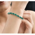 thumbnail image 1 of CZ oval Emerald Tennis Bracelet , 925 Silver Emerald oval Tennis Bracelet,minimalist bracelet, Bracelet For Women gift for her, 1 of 2