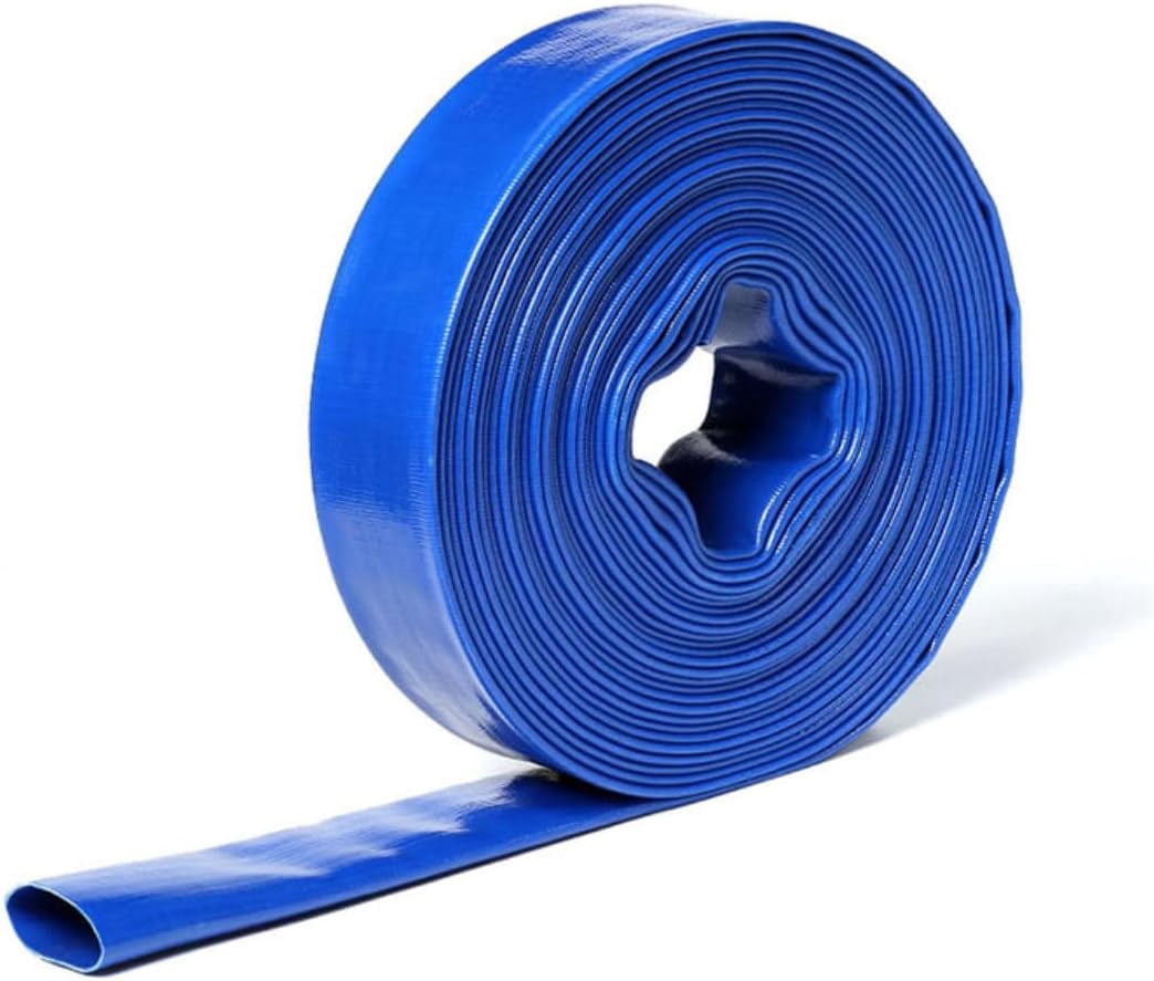 CZA Discharge Blue 2"x25'ft Flexible Heavy Duty Backwash Drain Hose Burst-Proof