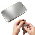 thumbnail image 1 of CZADY Professional Smooth Edge Metal Rectangular Tin Box, Slide Cover Portable Container for Small Item Storage, Travel Pill Organizer 2.36*0.43*1.33 in, 1 of 5