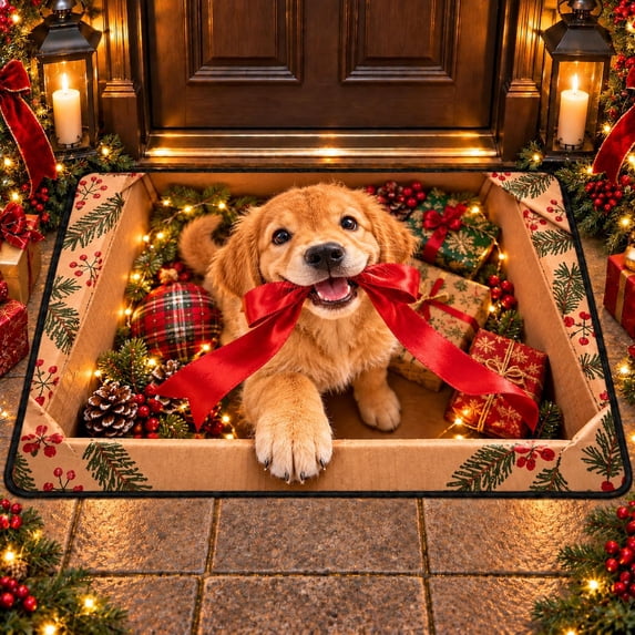 CZBZ 3D Christmas Rug Optical Illusion, Rectangular 3D Xmas Doormat, 16 ...