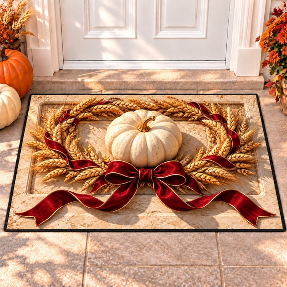 CZBZ 3D Fall Thanksgiving Rug, Washable Rectangular Welcome Doormat, 3 ...