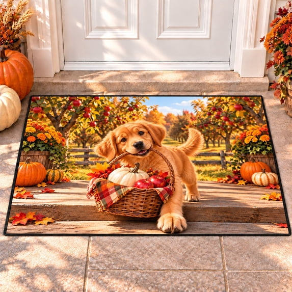 CZBZ 3D Fall Thanksgiving Rug, Washable Rectangular Welcome Doormat, 3 ...