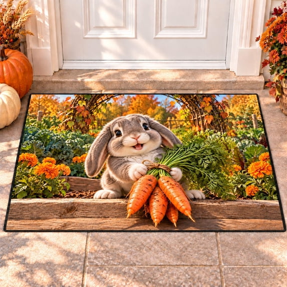 CZBZ 3D Fall Thanksgiving Rug, Washable Rectangular Welcome Doormat, 32 ...