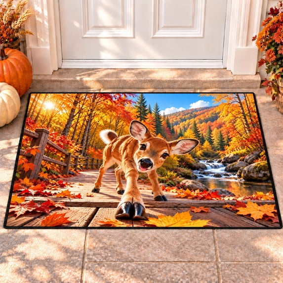 CZBZ 3D Fall Thanksgiving Rug, Washable Rectangular Welcome Doormat, 4 ...
