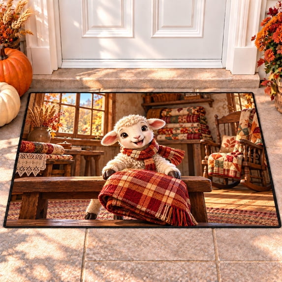 CZBZ 3D Fall Thanksgiving Rug, Washable Rectangular Welcome Doormat, 4 ...