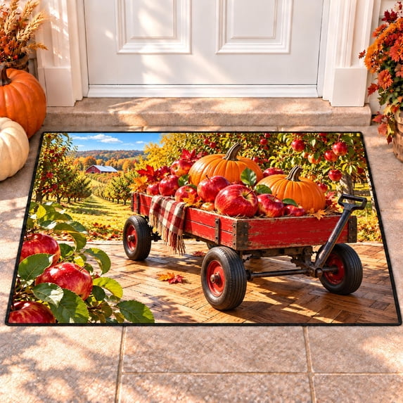CZBZ 3D Fall Thanksgiving Rug, Washable Rectangular Welcome Doormat, 4 ...