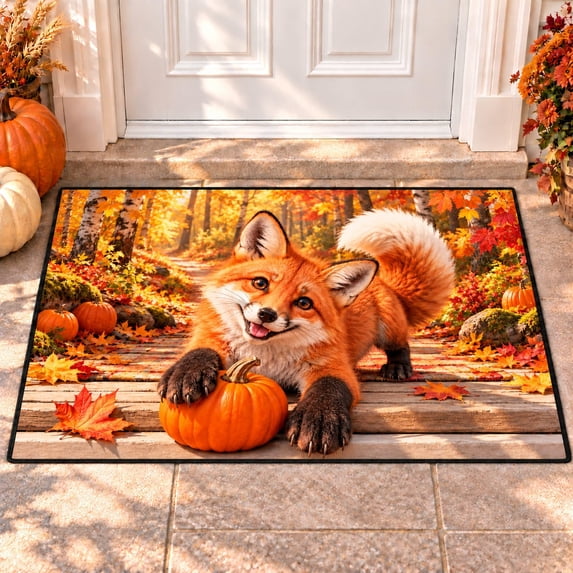 CZBZ 3D Fall Thanksgiving Rug, Washable Rectangular Welcome Doormat, 5 ...