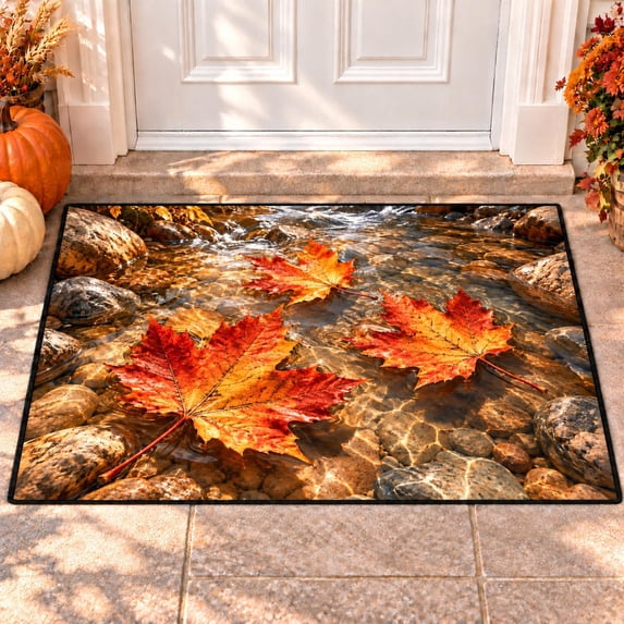 CZBZ 3D Fall Thanksgiving Rug, Washable Rectangular Welcome Doormat, 6 ...