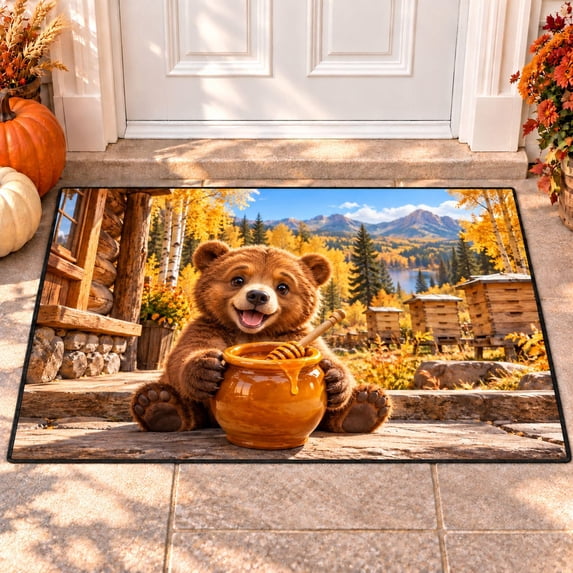 CZBZ 3D Fall Thanksgiving Rug, Washable Rectangular Welcome Doormat, 6 ...