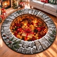 thumbnail image 1 of CZBZ Christmas Rug, 3D Optical Illusion Round Christmas Area Rug, 32" Washable Circle Indoor Xmas Carpet with Non-slip Silicone for Living Room, Entryway, Bedroom & Foyer, 1 of 9