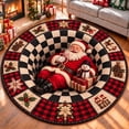 thumbnail image 1 of CZBZ Christmas Rug, 3D Optical Illusion Round Christmas Area Rug, 32" Washable Circle Indoor Xmas Carpet with Non-slip Silicone for Living Room, Entryway, Bedroom & Foyer, 1 of 9