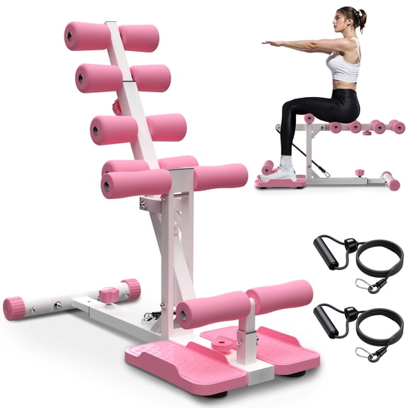 CZBZ Deep Squat Assist Trainer with Resistance Bands, 300LBS Capacity Squat Machine for Glute, Leg & Core Workout, Adjustable Lower Body Exercise Equipment, Compact Home Gym Fitness Trainer