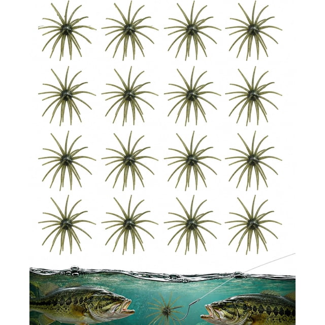 CZBZ Sea Urchin Baits for Bass Fishing 16 Pack, 1.5