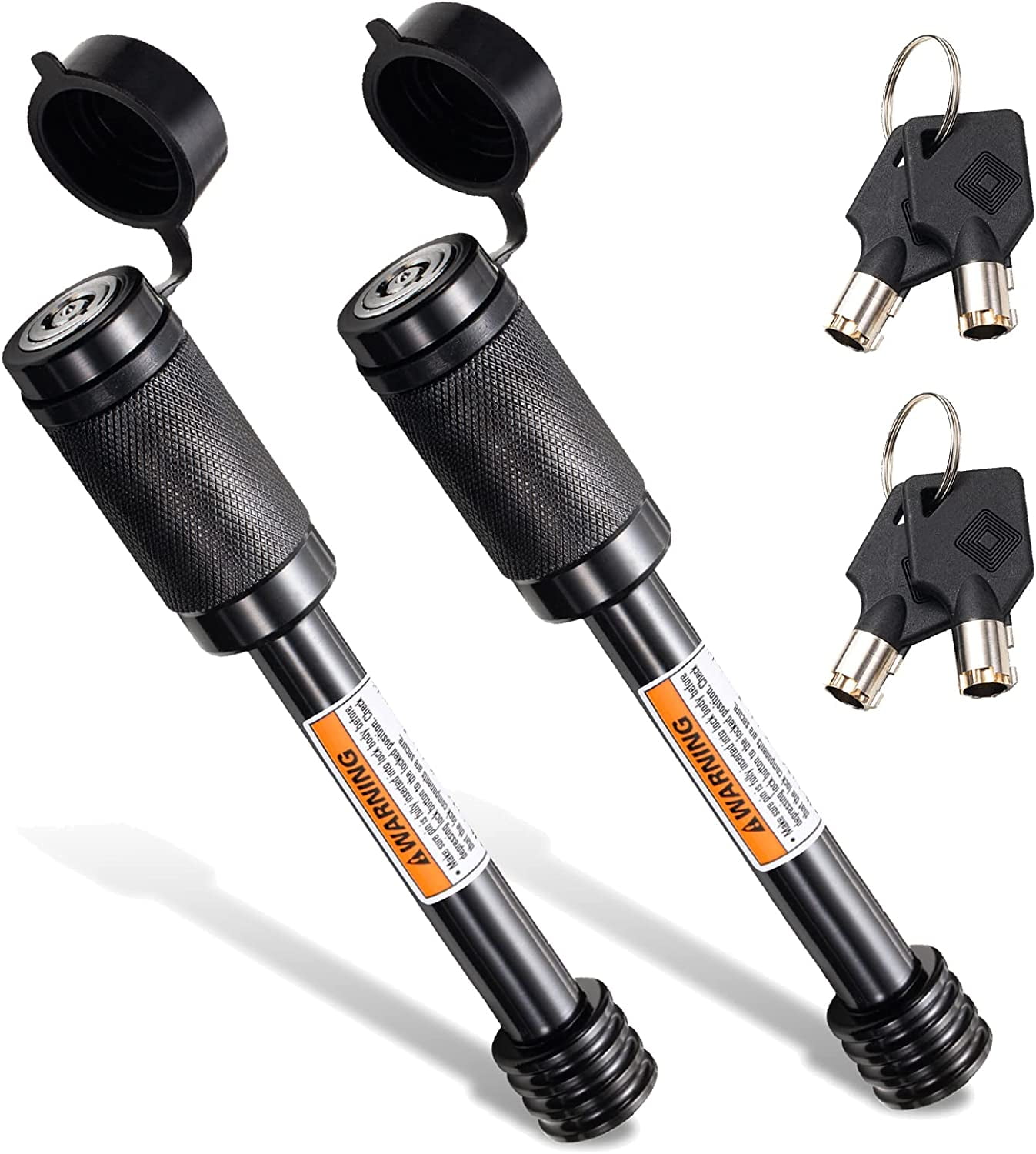 CZC AUTO 2 PCS Set 5/8" Trailer Hitch Locking Pin Hitch Receiver Lock