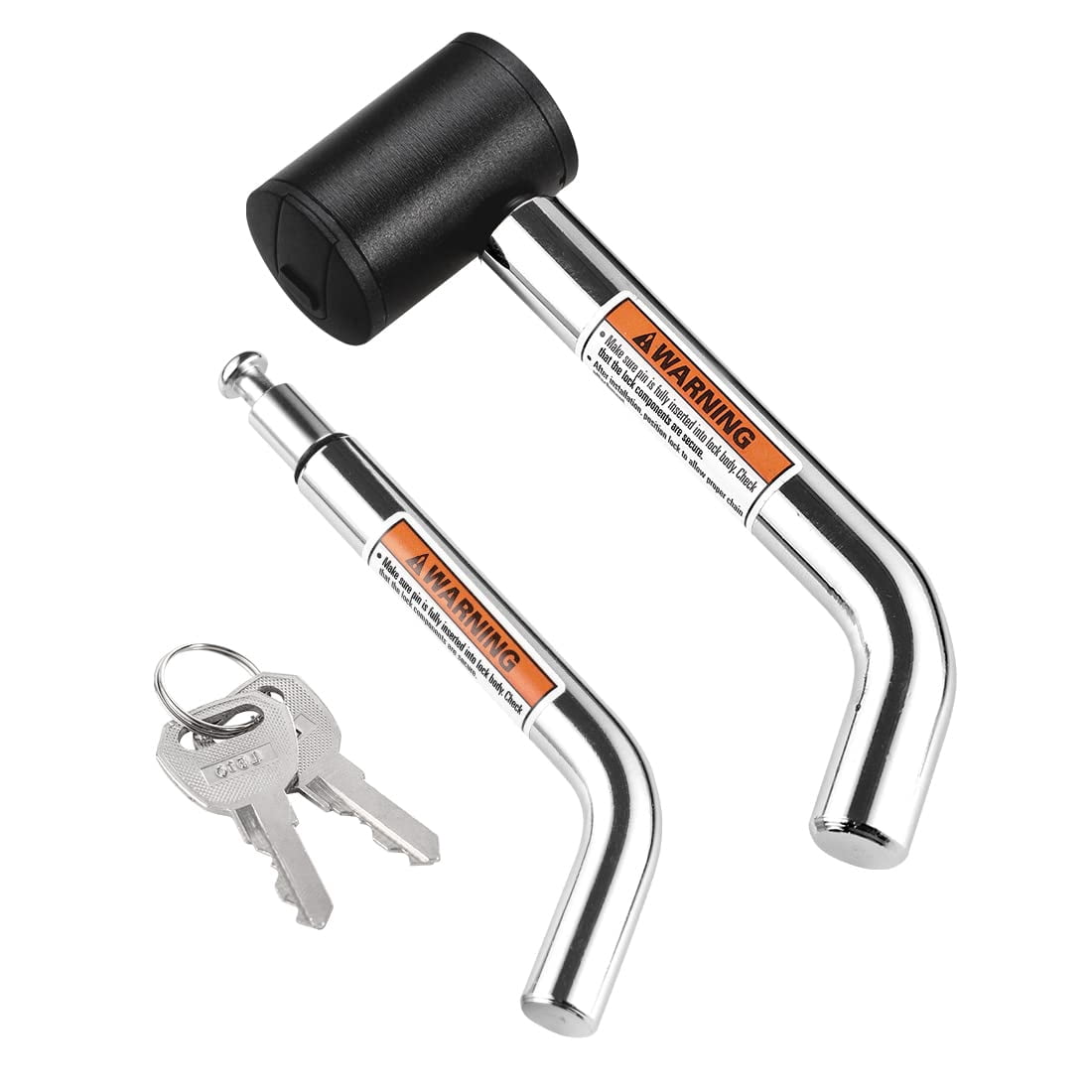 METOWARE Trailer Hitch Receiver Pin Lock, 5/8" Dia, 3-1/2" Long Pin, With 8 Rubber O