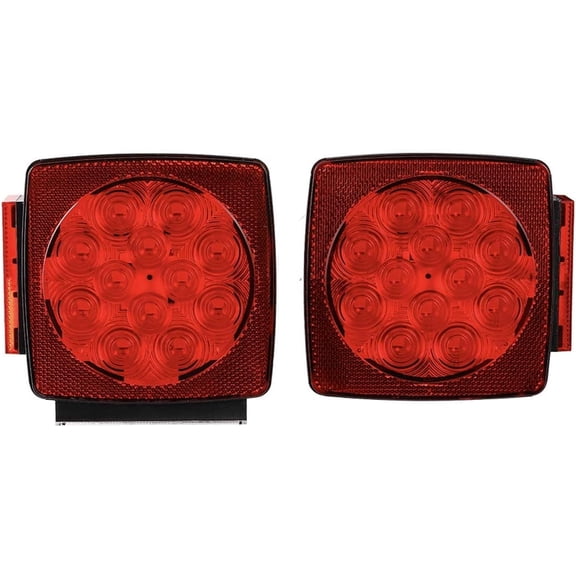 CZC AUTO Pair Submersible Led Trailer Light, Waterproof Tail Lights Boat Lights for Under 80" Boat Trailer Truck RV