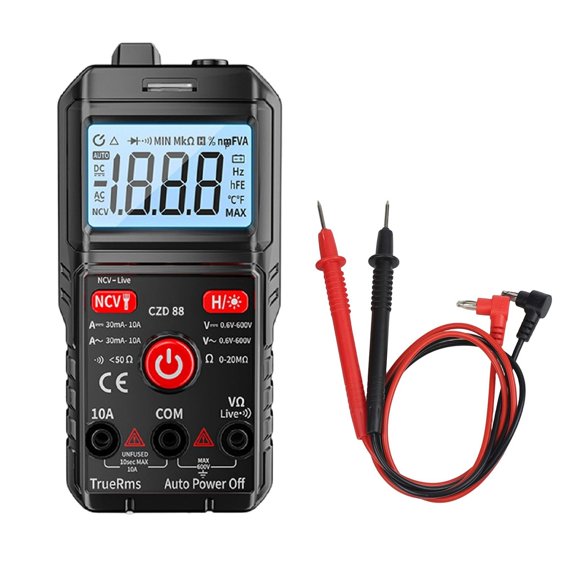 CZD88 Smart Multimeter with Non Contact Voltage Detection Backlit LCD and Data Hold Function for Readings