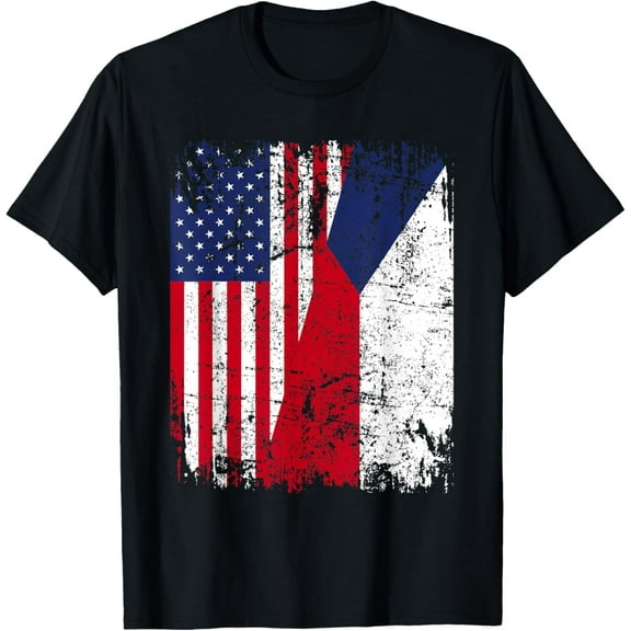 CZECH REPUBLIC American Flag | Men Women Kids | CZECH T-Shirt