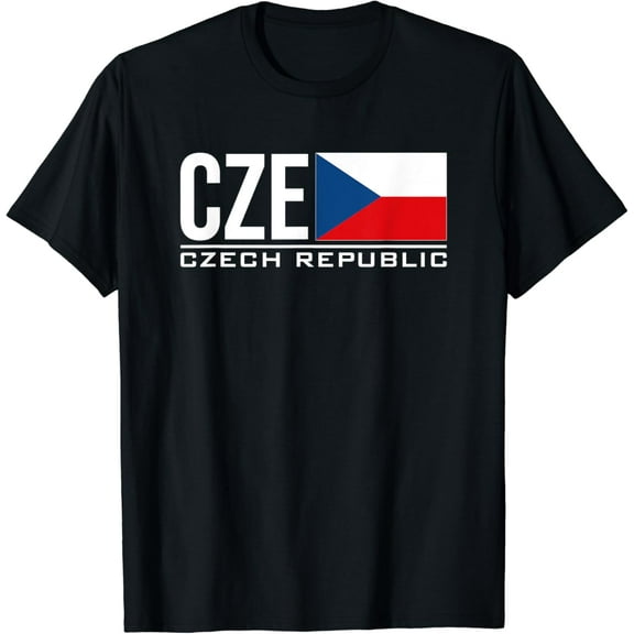 CZECH REPUBLIC FLAG COUNTRY CODE CZE SPORTS GAMES ATHLETE T-Shirt mens t shirt，black，women，funny，misfits，men，journey