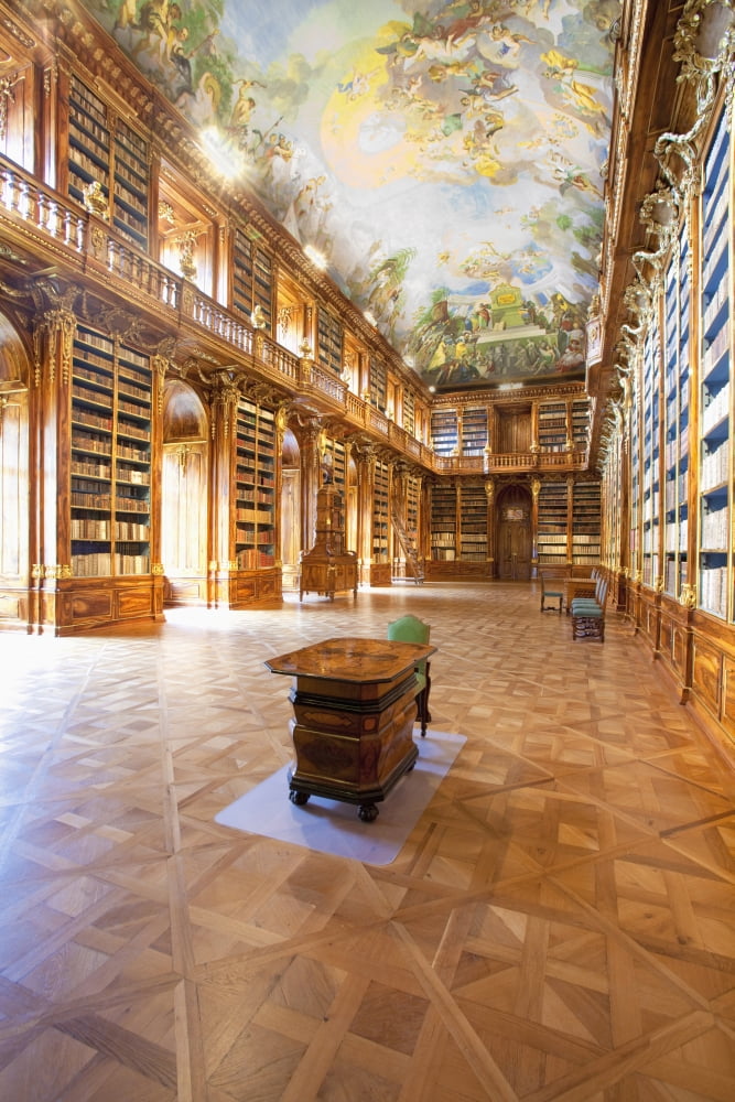 CZECH REPUBLIC PRAGUE STRAHOV MONASTERY LIBRARY - THE PHILOSOPHICAL HALL Canvas Art - Panoramic Images (36 x 12)