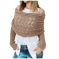 CZGDER Knitted Cable Wrap,Shrugs For Women,Multifunctional Scarf with
