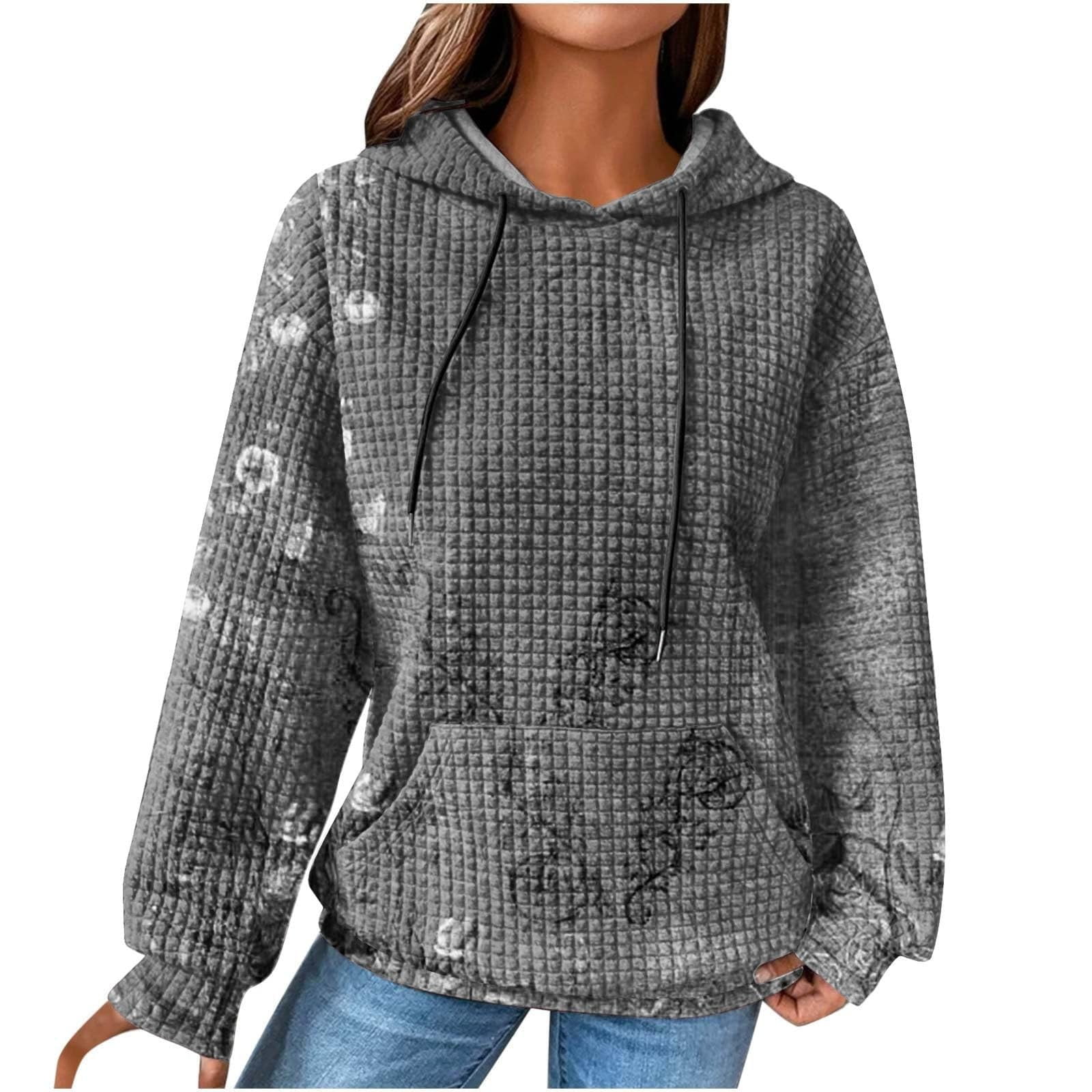 Popvil Womens Oversized Hoodies Fleece Cute - View #6