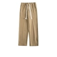 CZHGKM Mens Pants Men's Simple Knit Sports Loose Casual Fashion Solid