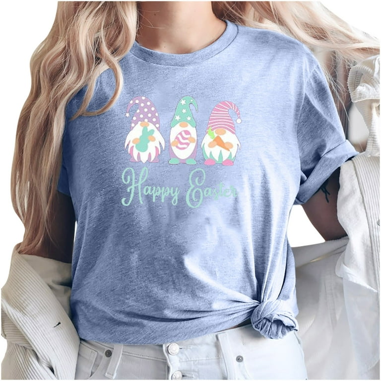 Easter Tops for Women, Happy Easter Shirts for Women Crewneck Cute