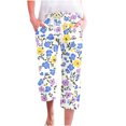 thumbnail image 1 of CZHJS Hiking Pants for Ladies Women Floral Printing Capris Capri Yoga Leggings Compression Pants High Waist Comfy Boho Summer Beach Pant Pencil Pants Workout Tights, 1 of 5