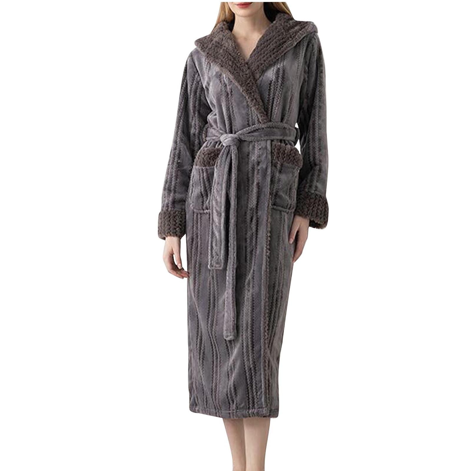 CZHJS Spa Long Housecoat Pajamas for Women Bathrobe Lounge Robe Womens ...
