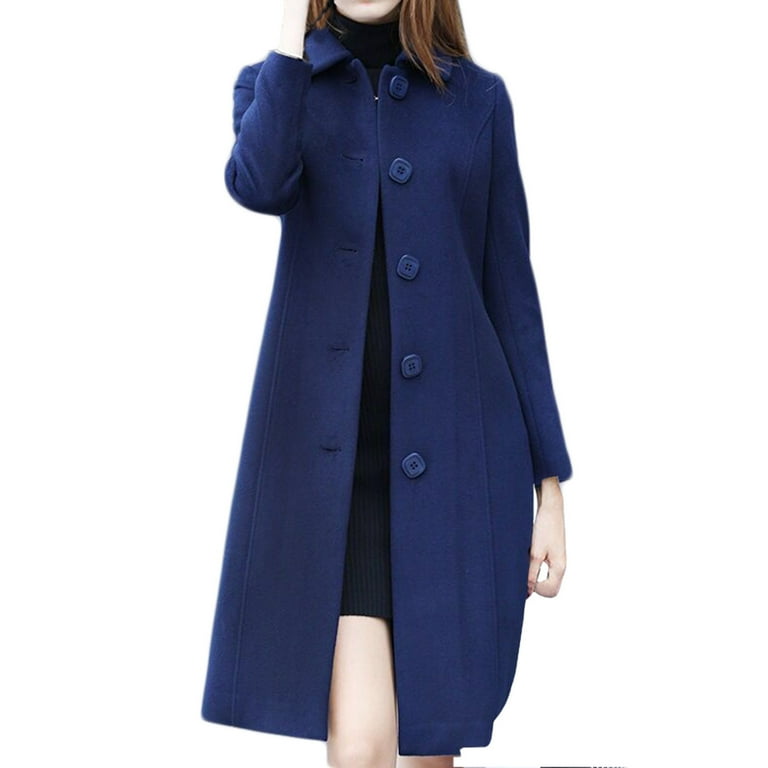 Navy duster coat womens hotsell