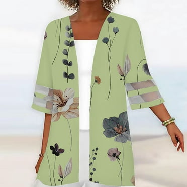 Cardigan for Women Summer Beach Kimono Cover Up Sheer Chiffon Cover Ups ...