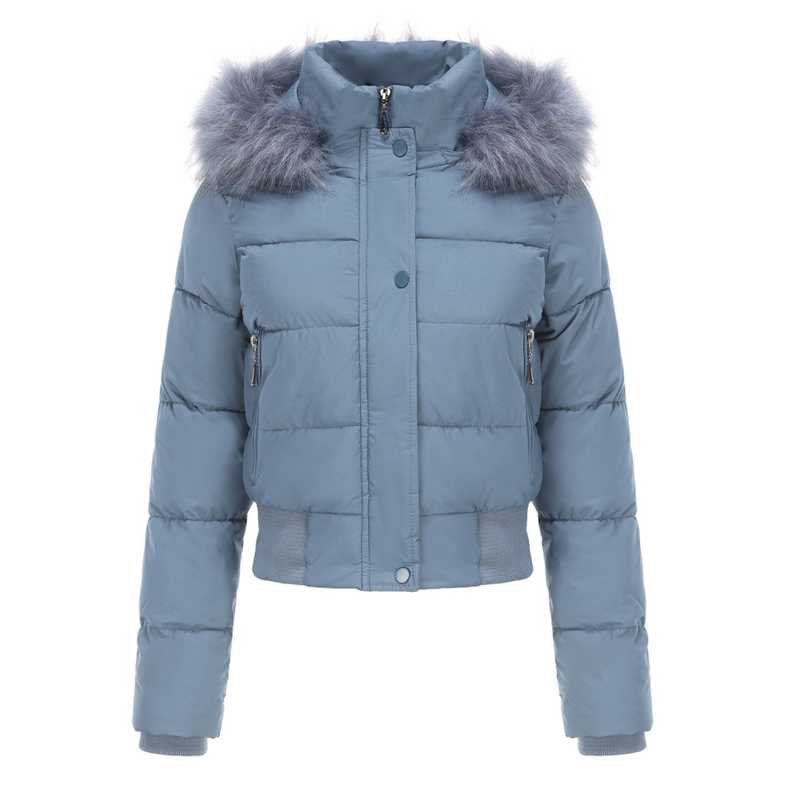 CZHJS Women's Solid Color Fuzzy Sherpa Outwear Girls' Fashion Jacket