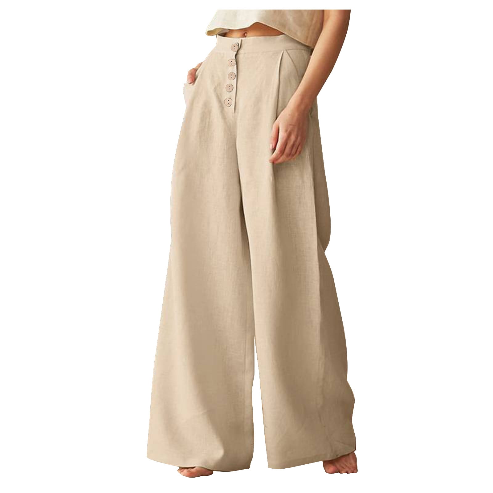 CZHJS Women s Solid Color Pants Clearance 2023 Summer Trousers