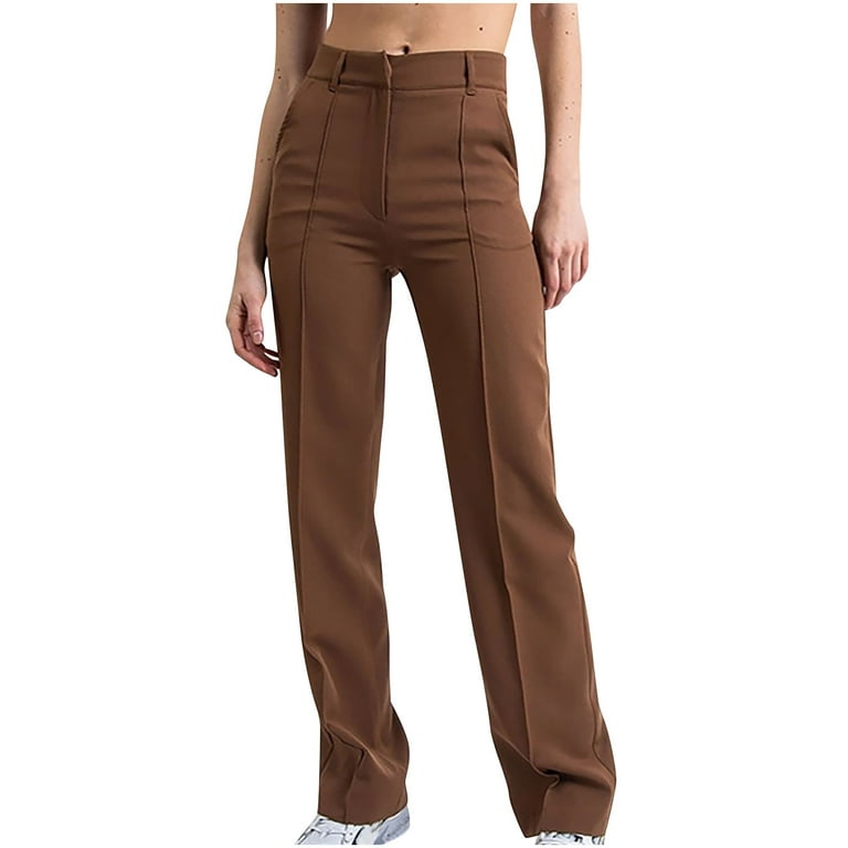 CZHJS Women's Solid Color Pants Clearance Long Palazzo Pants Comfy