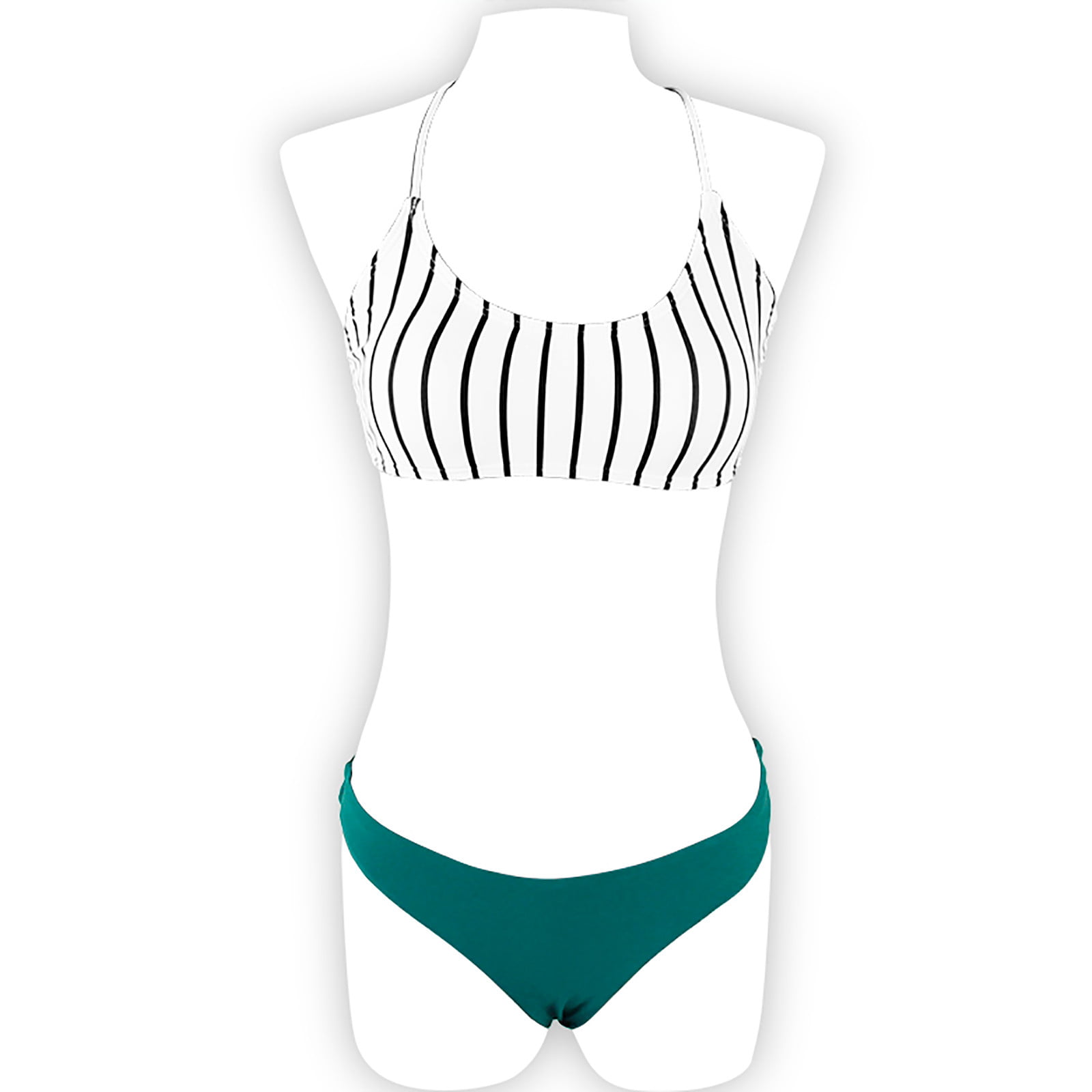 Czhjs Women S Thong Bikini Clearance Swimsuit For Women Striped Cheeky Two Piece Swimwear High
