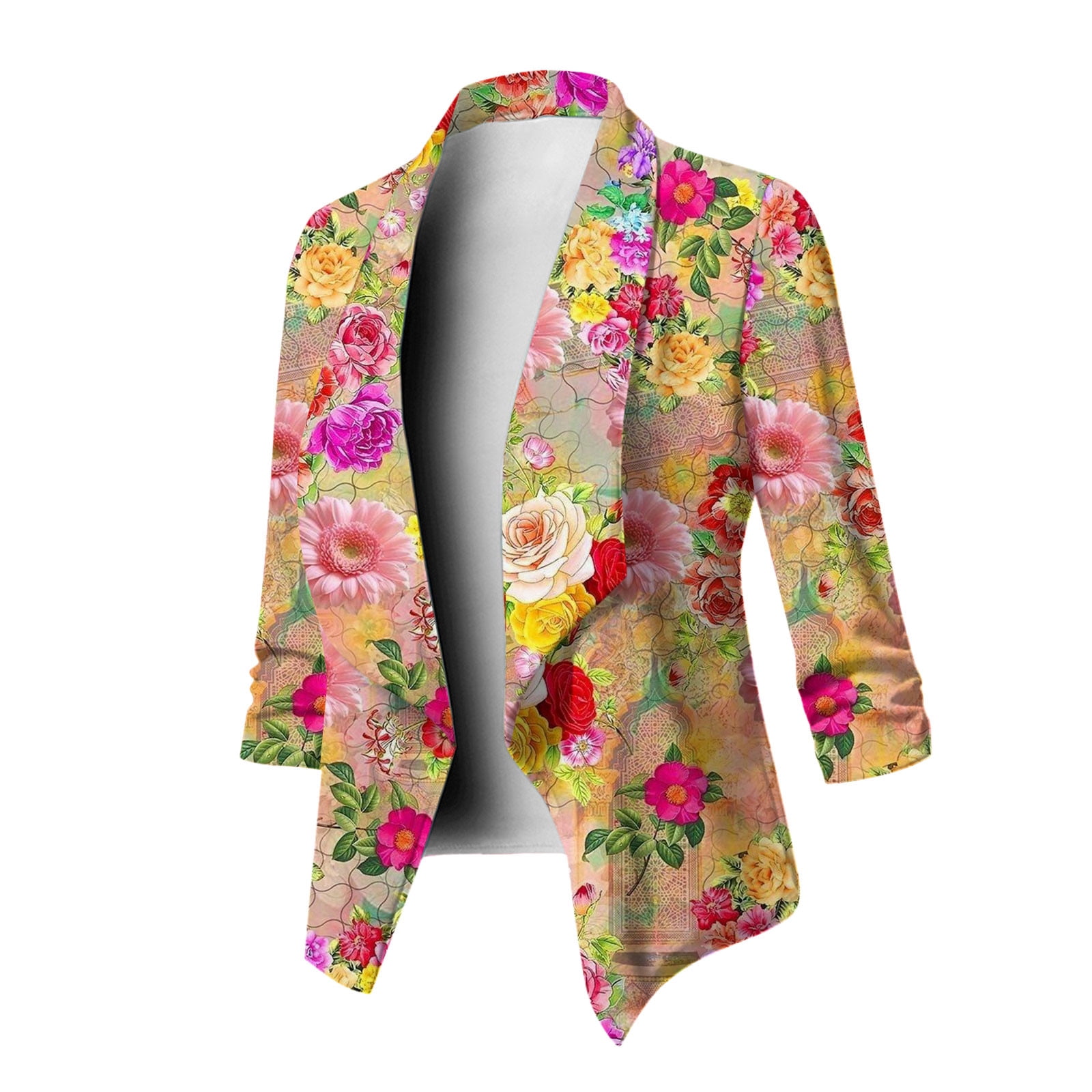 CZHJS Women's Trendy Lady Casual Jackets Notch Stand Collared Cardigan