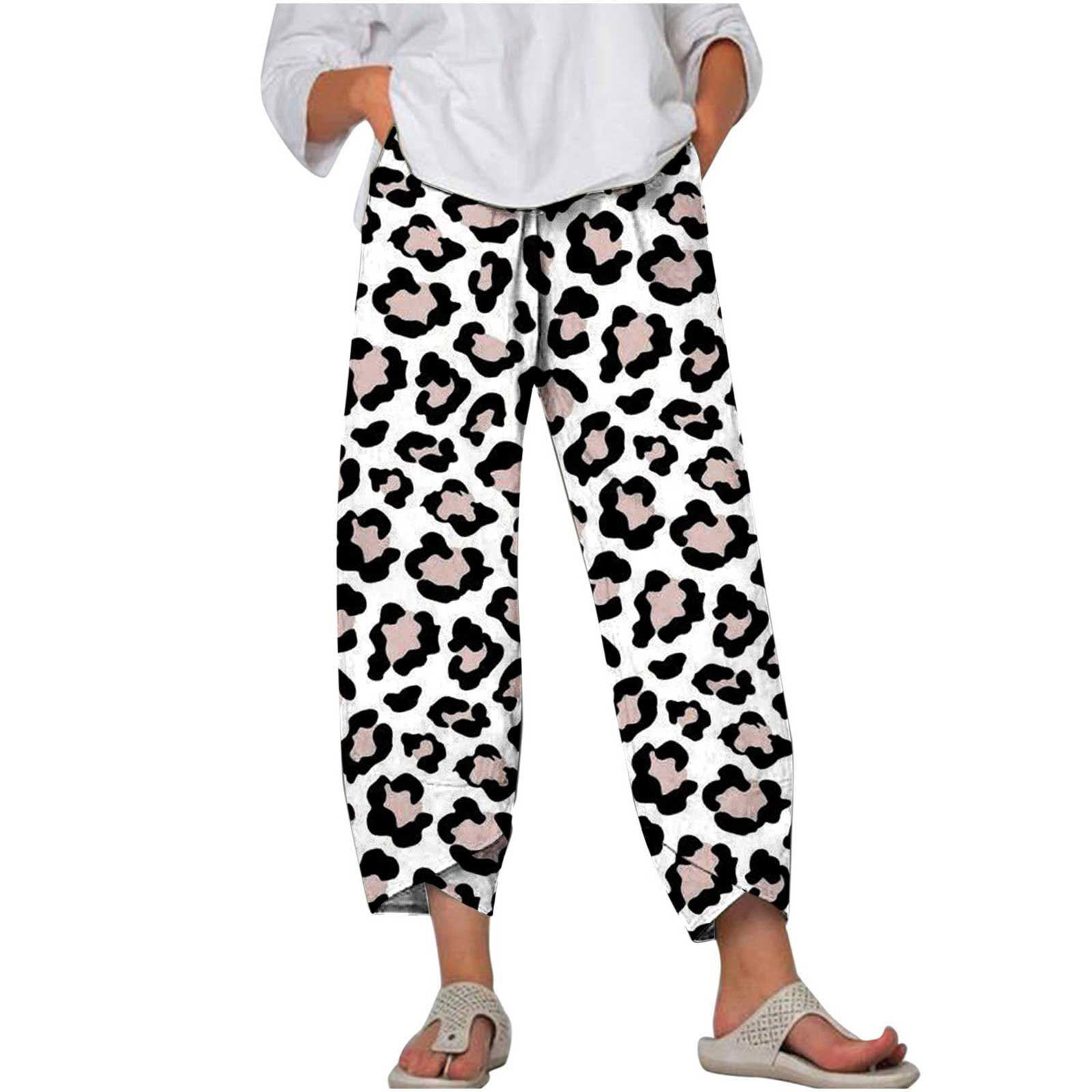 CZHJS Womens Comfy Boho Summer Beach Pants Long Palazzo Pants High