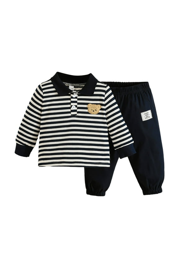 2 Year Old Boy Clothes Toddler Sweatsuit Toddler Boy Clothes Long Sleeve Sweatshirt Pants Set Fall Winter Outfits 9-12 Months